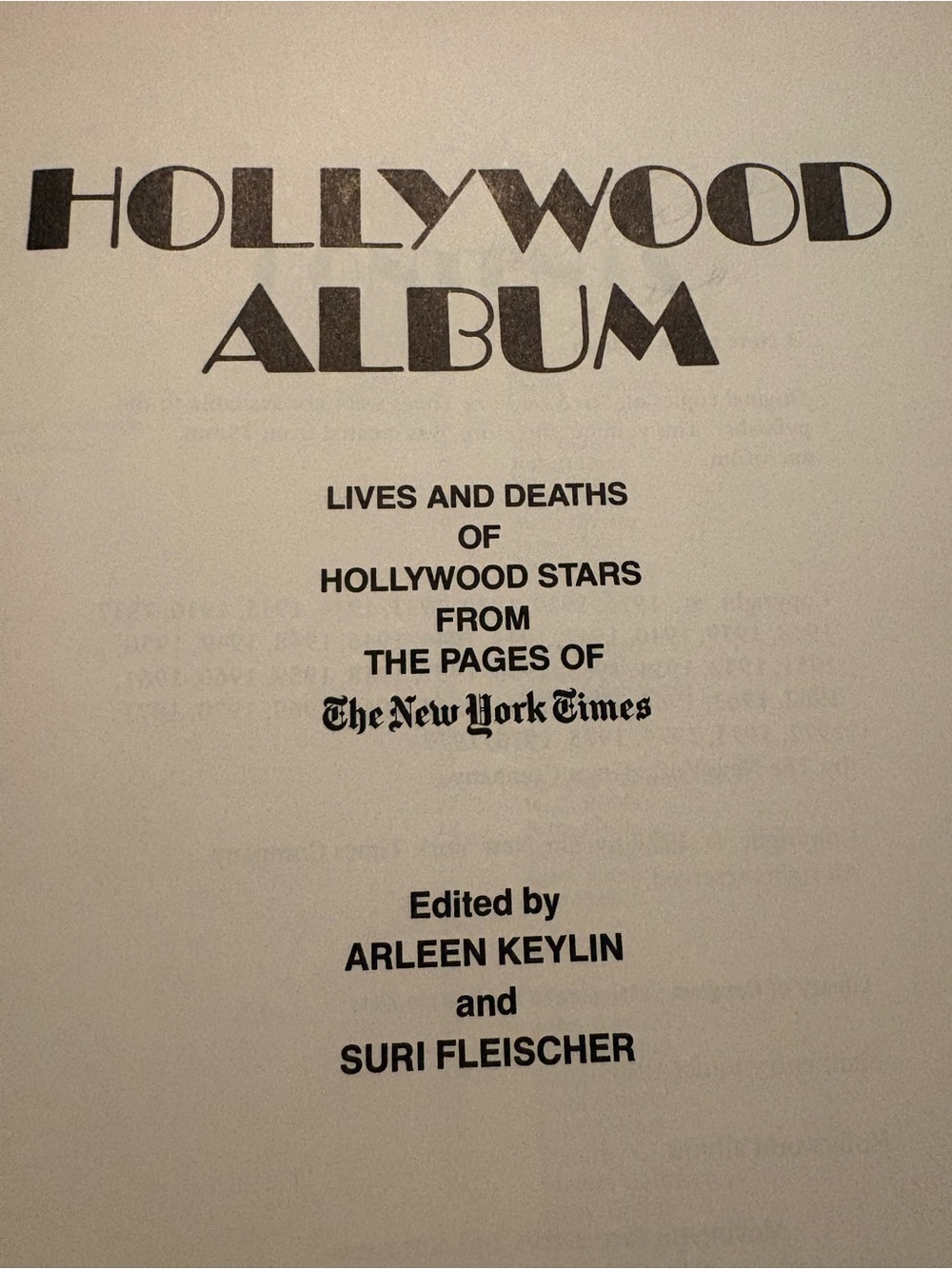 Hollywood Album Book - lives and deaths of Hollywood stars..😳 so unique